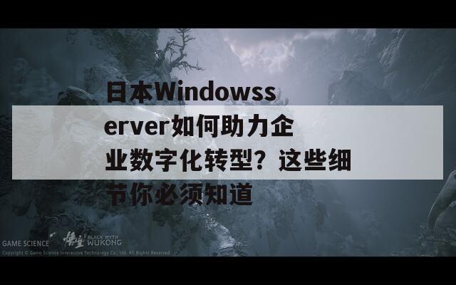 日本Windowsserver如何助力企业数字化转型？这些细节你必须知道