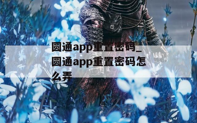 圆通app重置密码_圆通app重置密码怎么弄