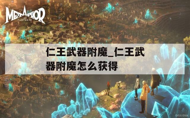 仁王武器附魔_仁王武器附魔怎么获得