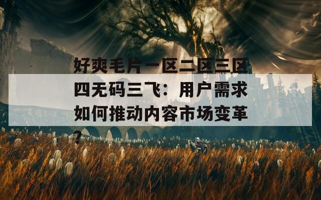 好爽毛片一区二区三区四无码三飞：用户需求如何推动内容市场变革？